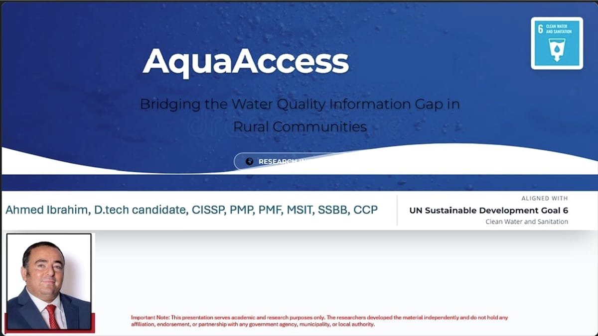 AquaAccess Water Quality Intelligence interface